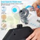 Filling the 4 Pieces 13L Cantilever Offset Patio Umbrella Base with water, showcasing easy-fill spouts for stability.