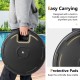 Heavy-duty 20-inch round umbrella base stand with built-in handle, filled with sand or water for stability, ideal for.