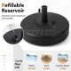 Heavy-duty 20-inch round umbrella base stand with refillable reservoir for sand or water, enhancing stability for.