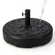 Heavy-duty 22-inch round patio umbrella base stand with fillable reservoir, designed for stability and easy carrying.