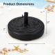 Heavy-duty 22-inch round patio umbrella base stand with a fillable reservoir for stability, ideal for outdoor use.