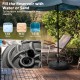 22-inch heavy-duty round patio umbrella base stand with fillable reservoir for sand or water, ensuring stability and.