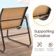 Close-up of the supporting crossbar on a patio chair, featuring a screw design for easy installation and stability.