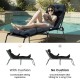 Thickened gray outdoor lounge chaise cushion with string ties, featuring high resilience cotton for optimal comfort.
