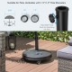 Outdoor umbrella base with wheels, 51LBS, adjustable for 1.5"/1.9" poles, ideal for patios and gardens.