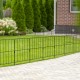 Decorative garden fence set in black, featuring a rustproof metal frame for pet protection and easy shape adjustment.