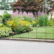 Decorative garden fence set with a rustproof metal frame, ideal for protecting plants and pets in outdoor spaces.