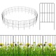 Decorative garden fence set with strong metal frame, ideal for protecting plants and easily adjustable for various.