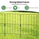 Decorative garden fence set with strong metal frame, rustproof design, ideal for protecting plants outdoors.