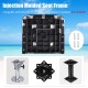 High back folding boat seat frame with aluminum hinges, designed for 4-bolt swivel or pedestal, supports 250 lbs.