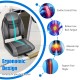 High back folding boat seat with sponge cushion, ergonomic design, and aluminum hinges for outdoor comfort and support.