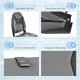 High back folding boat seat with sponge cushion, aluminum hinges, and durable waterproof PVC for outdoor use.