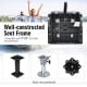 Folding low back fishing boat seat frame with durable PVC exterior, designed for ergonomic comfort and easy storage.