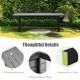 47-inch outdoor bench with slatted HDPE seat and protective foot cover, ideal for patio or garden seating.