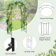 Black garden arch arbor trellis with climbing trellises, designed for outdoor use and plant support in various.