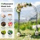 Garden arch trellis in black metal, ideal for climbing plants and decorations, enhancing outdoor spaces with charm.