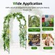 Garden arch arbor trellis in black metal, ideal for climbing plants and outdoor decor at weddings and parties.