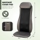 Massage chair pad in black with adjustable width, remote control, and infrared heat for office and leisure use.
