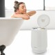 21L gray bathroom towel warmer with flip top lid, perfect for spa-like comfort at home, fits 2 large towels.