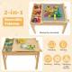 Kids multi-activity play table with reversible tabletop, storage, and smooth edges for safe drawing and building block.