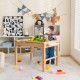 Kids multi-activity play table with storage, featuring a reversible top and large surface for building blocks and.