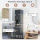 Free-standing gray bathroom cabinet with doors and drawer, featuring ample storage and adjustable shelves for versatile.