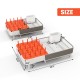 Expandable dish drying rack with adjustable dual-part design, detachable utensil holder, and stainless steel for.