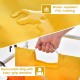 Close-up of the water-repellent PVC coating on the 136L laundry sorter bag with easy-grip handles for convenient use.