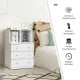 3 Drawer Dresser in white with cubbies, offering spacious storage for bedroom or living room, made of durable.