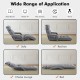 6-position adjustable floor chair in gray, featuring armrests and footrest, ideal for lounging, reading, or sleeping.