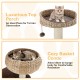 Cozy basket condo of the 41-inch rattan cat tree, featuring a soft cushion for comfortable lounging and relaxation.