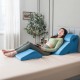 Orthopedic bed wedge pillow set in blue, providing ergonomic support for pain relief and comfort during rest.