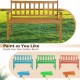 2-person outdoor acacia wood bench with backrest, featuring a smooth surface and ergonomic armrests for patio or garden.