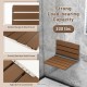 Wall-mounted foldable bathroom bench in slatted HIPS design with stainless steel frame, supports 330 lbs for versatile.