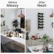 Wall-mounted wine rack displaying 6 bottles, showcasing a sleek design for space-saving home organization.