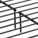 Close-up of the heavy-duty metal slats of a Full/Queen bed frame with 2-tier storage headboard and charging station.