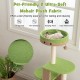 5-tier modern cat tree tower in green with sisal scratching posts and plush fabric for indoor cats to nap and play.