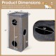39-inch tall gray cat condo featuring 4 stories, 3 hideaways, and plush cushions for multi-cat households.