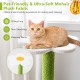Leaf-shaped perch of a 34.5-inch cat tree in ultra-soft mohair fabric, perfect for napping and scratching.