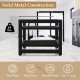 2-tier 8-bottle wine rack with solid metal construction, adjustable foot pads, and space-saving design for home use.