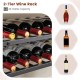 5-tier wine rack table with 4 glass holders, durable metal structure, ideal for kitchen or home bar storage.