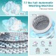 7.7 lbs full-automatic washing machine in blue with honeycomb stainless steel tub, ideal for apartments and dorms.