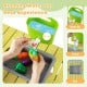 Backyard pretend play toy kitchen featuring a water box and faucet for realistic play, made from solid pine wood.