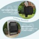 Folding black zero gravity lounge chair with removable cushion and cup holder, showcasing lightweight design for easy.