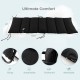 Close-up of the black removable cushion for the adjustable metal zero gravity lounge chair, featuring thickened and.