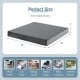 Gray gel memory foam seat cushion, 18x18 inches, ergonomic design for comfort, ideal for office and home use.