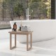 Natural wood bath spa stool with towels, featuring non-slip foot pads, ideal for indoor and outdoor use.