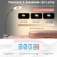 Bendable USB-plug LED table lamp in pink for manicure, featuring 3 color temperatures and 9 brightness levels.