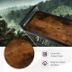 Top view of the 10 Bottles Wall Mounted Wine Rack showcasing the exquisite wood grain and easy-to-clean surface.