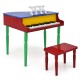Multicolor 30-key wood toy grand piano with matching bench, designed for kids aged 3-8, promotes creativity and.